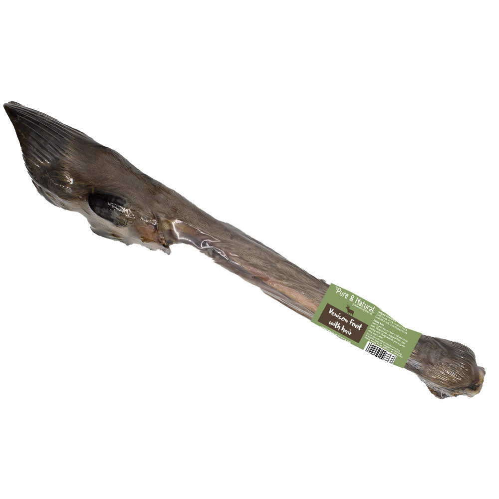 Pure & Natural Dried Venison Feet with Hair