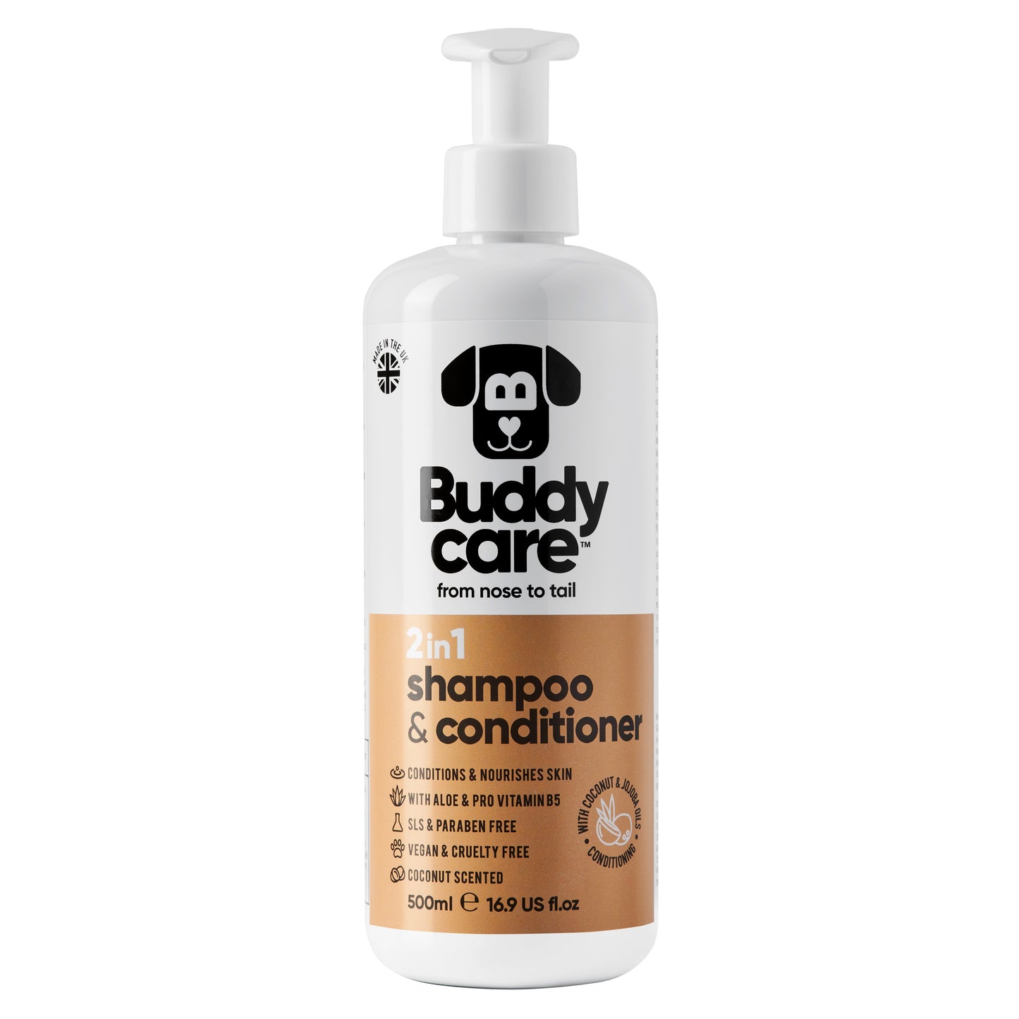 Buddycare Dog Shampoo - 2 in 1 Shampoo & Conditioner - 500ml