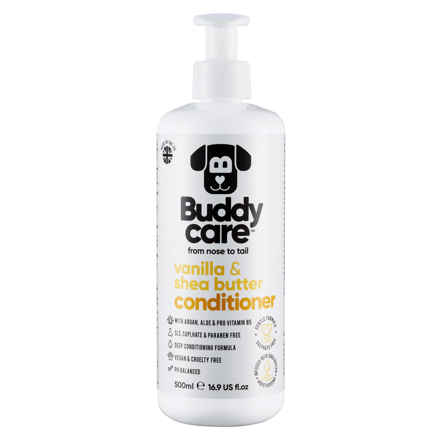 Buddy Care Dog Conditioner - Vanilla & Shea Butter - 500ml