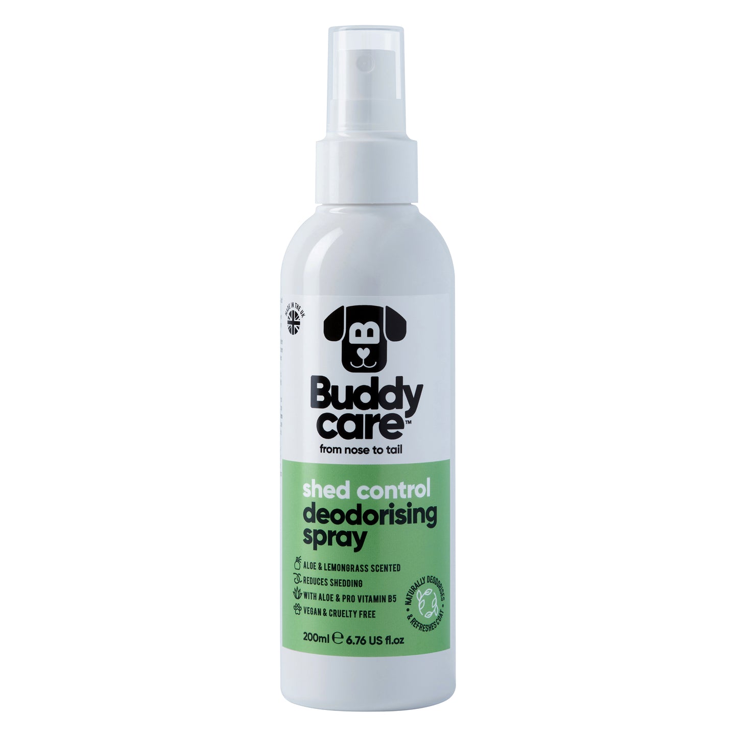 Buddy Care Dog Deodorising Spray - Aloe & Lemongrass - 200ml