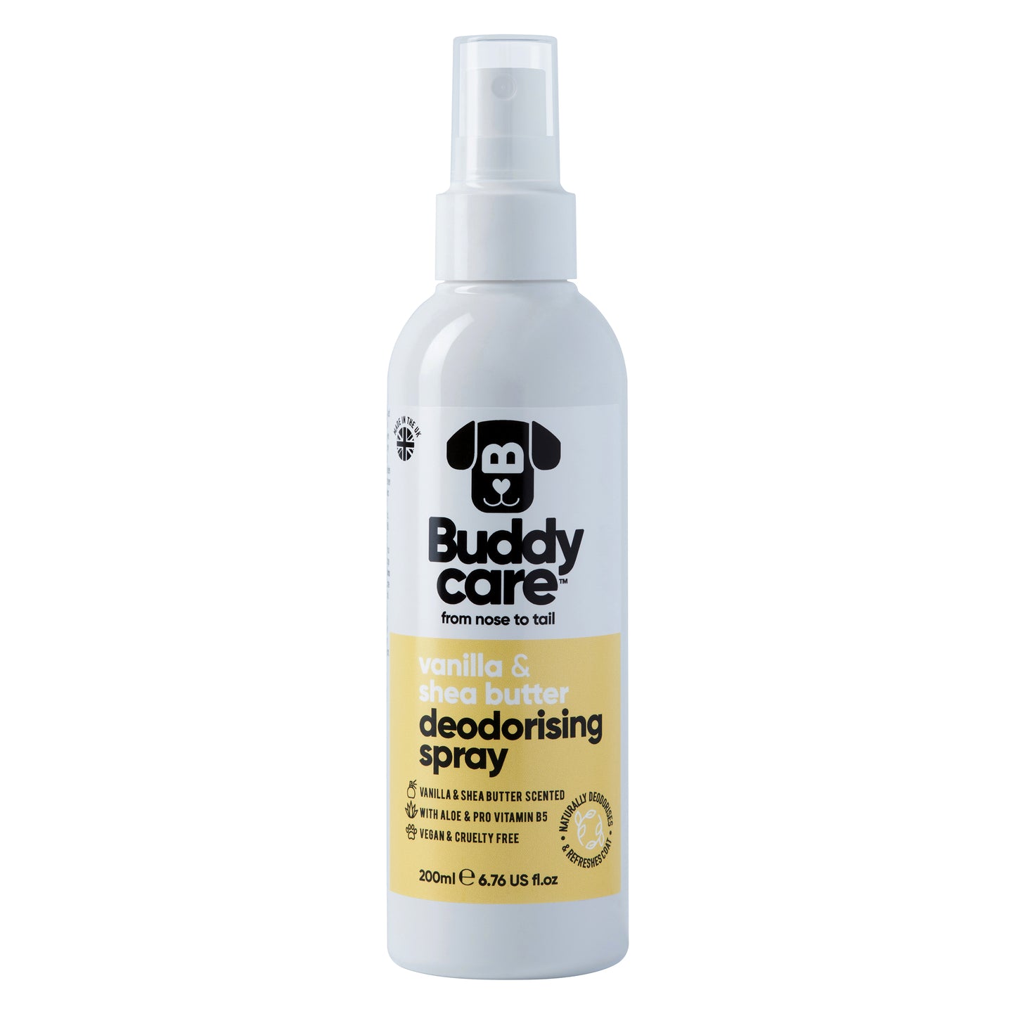 Buddy Care Dog Deodorising Spray - Vanilla & Shea Butter - 200ml