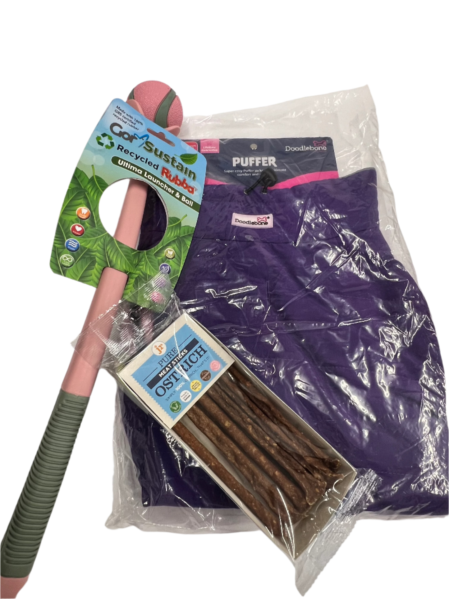 Merry Woofmas Puffer Jacket and Ball Bundle