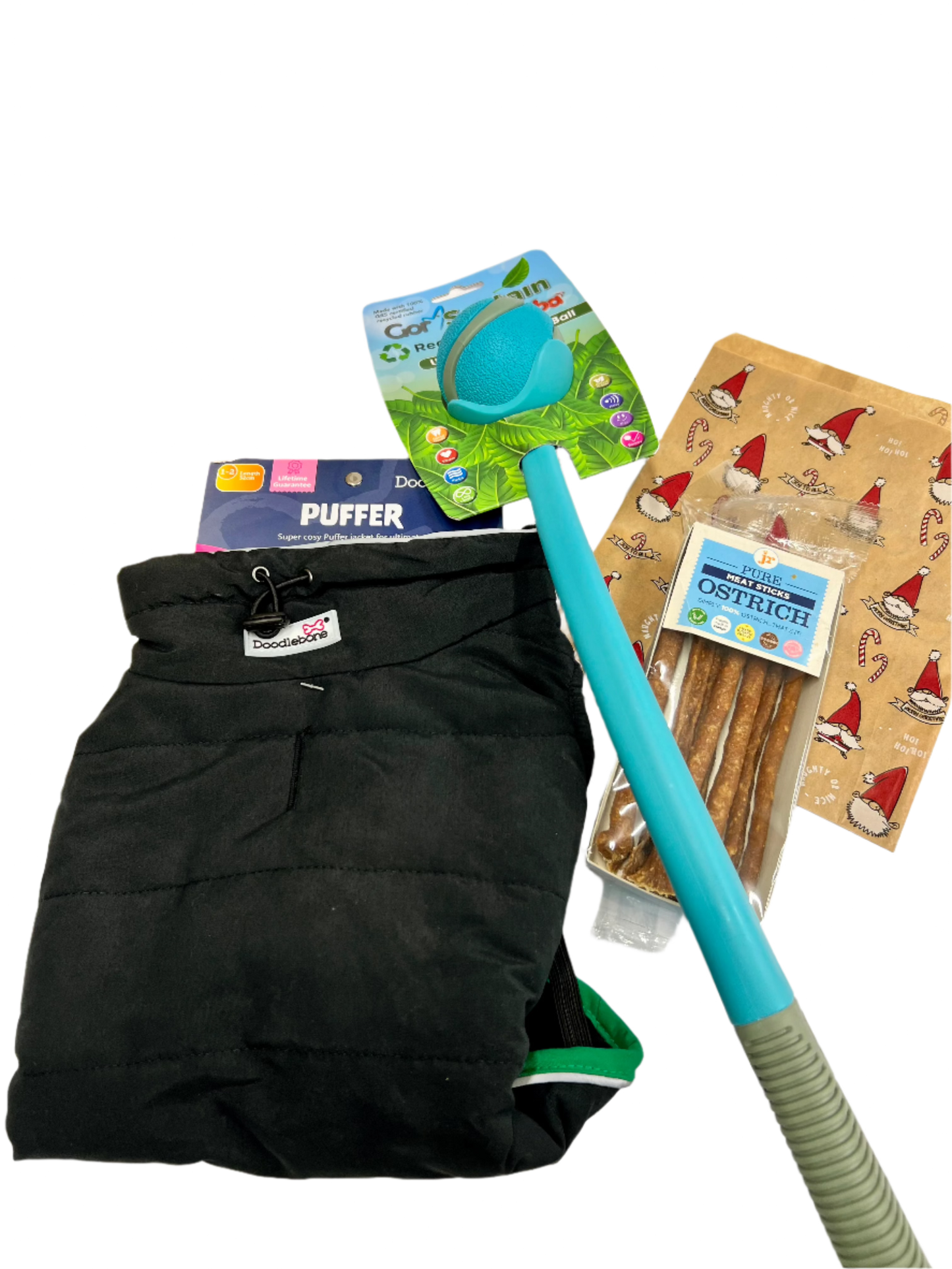 Merry Woofmas Puffer Jacket and Ball Bundle