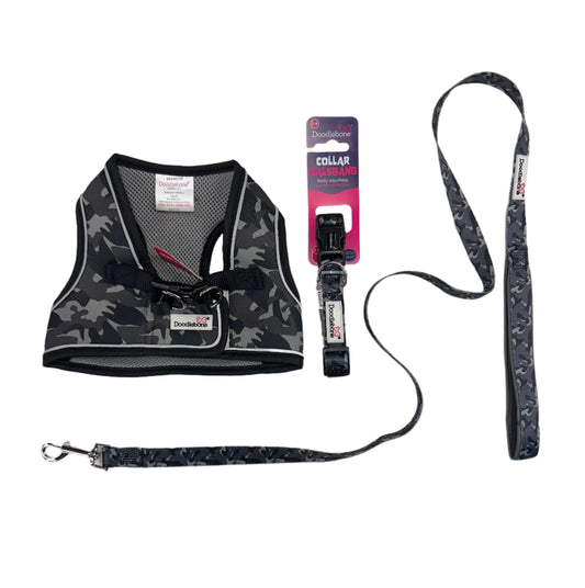 Harness the Love Valentine’s Smokey Camo Doodlebone Snappy Harness, Lead + Free Collar! 💕