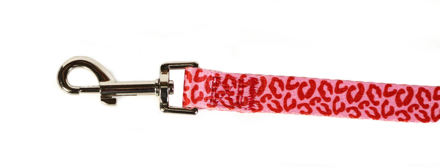 ❤️Harness The Love❤️ - Valentine Doodlebone® Ruby Leopard Strappy Harness, Lead and FREE Collar Bundle